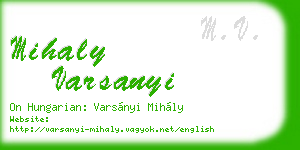 mihaly varsanyi business card